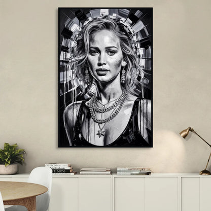 Mocking Flame 3.0 Sitting Room - Black Canvas Wall Art
