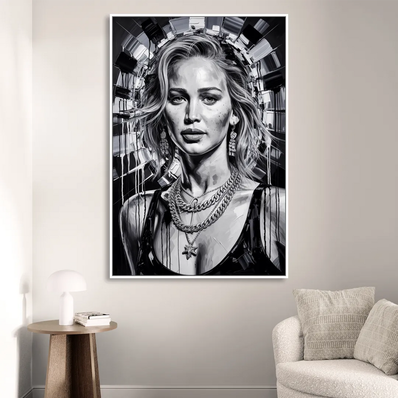 Mocking Flame 3.0 Sitting Room - White Canvas Wall Art