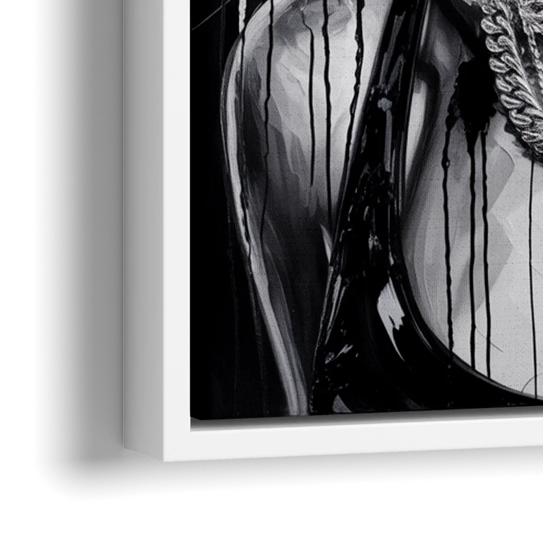 Mocking Flame 3.0 - Close-Up White Frame Canvas