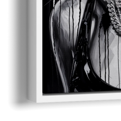 Mocking Flame 3.0 - Close-Up White Frame Canvas