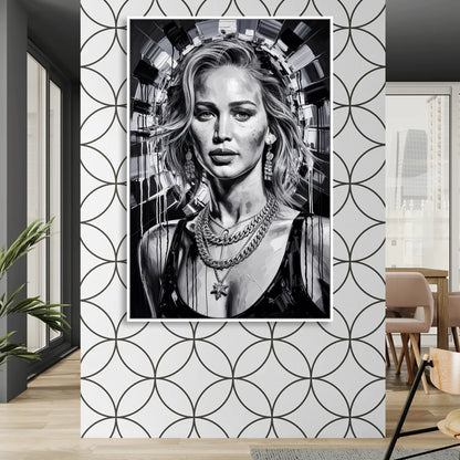 Mocking Flame 3.0 Living Room - White Canvas Wall Art