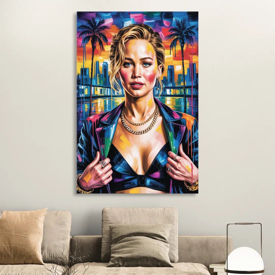 Mocking Flame Living Room - Canvas Wall Art