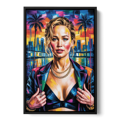 Mocking Flame - Black Frame Canvas