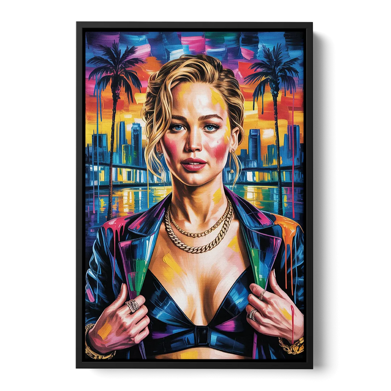 Mocking Flame Front - Black Canvas Wall Art
