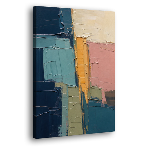 Modern Abstract Amber Seam for the Office - Canvas Wall Art - Side