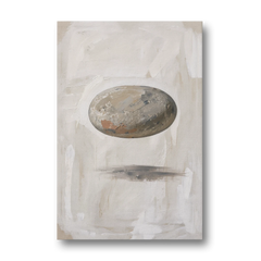 Modern Abstract Canvas Prints with Floating River Stone - Canvas Wall Art - Front