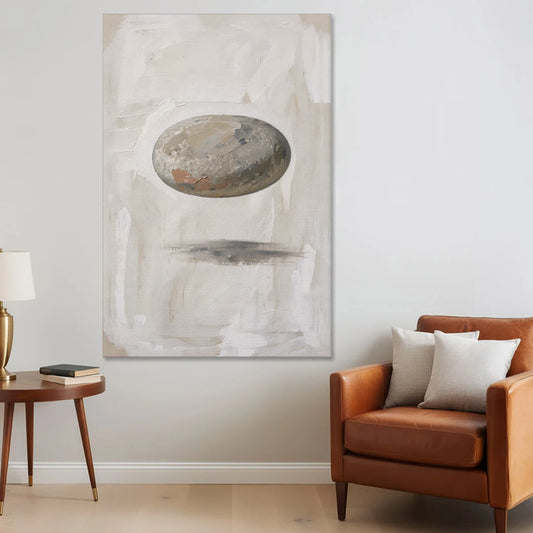 Modern Abstract Canvas Prints with Floating River Stone - Canvas Wall Art - Sofa - 40x60