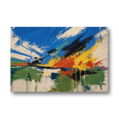 Modern Abstract High Summer Burst - Canvas Wall Art - Front