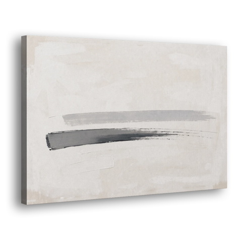 Modern Office Wall Decor with One Graphite Stroke - Canvas Wall Art - Side
