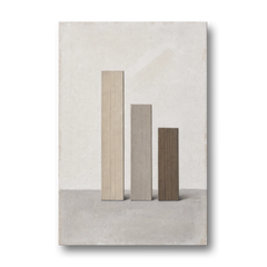 Modern Scandinavian Wall Art of Three Wooden Slats - Canvas Wall Art - Front