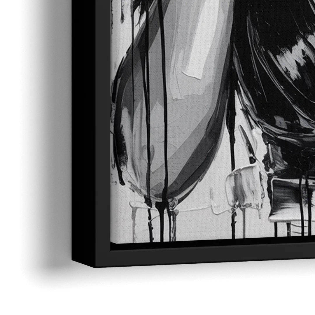 Money Move - Close-Up Black Frame Canvas