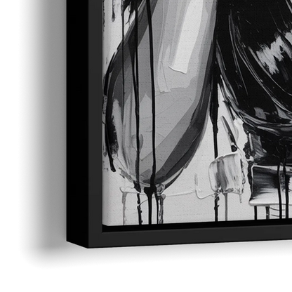 Money Move - Close-Up Black Frame Canvas