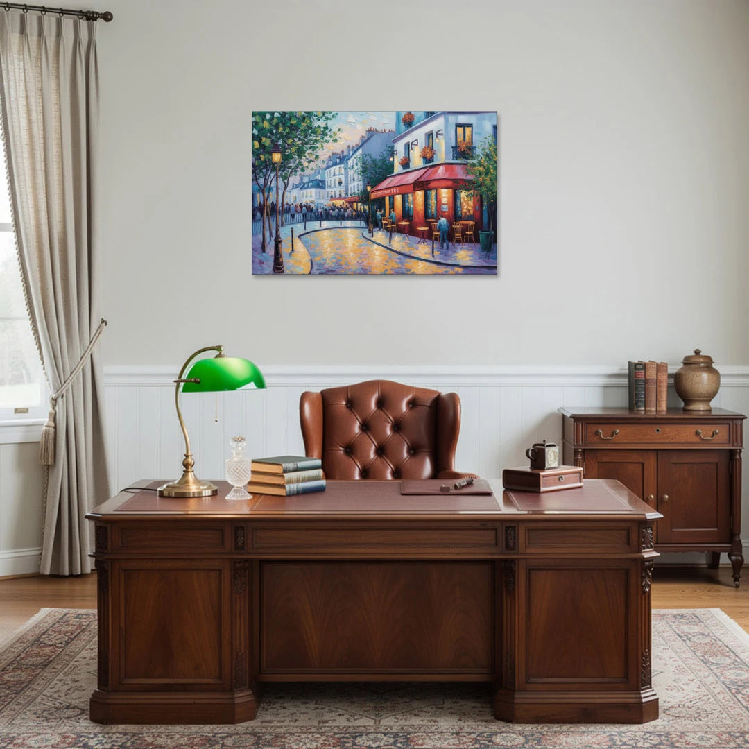 Montmartre Moments - Canvas Wall Art - Office - 36x24