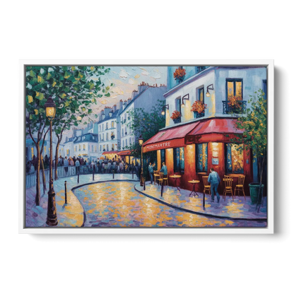 Montmartre Moments Front - White Canvas Wall Art