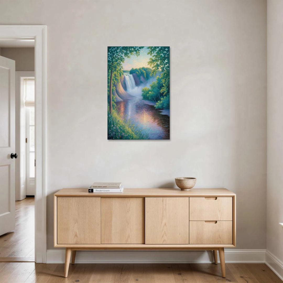Montmorency Falls Panorama - Canvas Wall Art - Coffee Table - 24x36