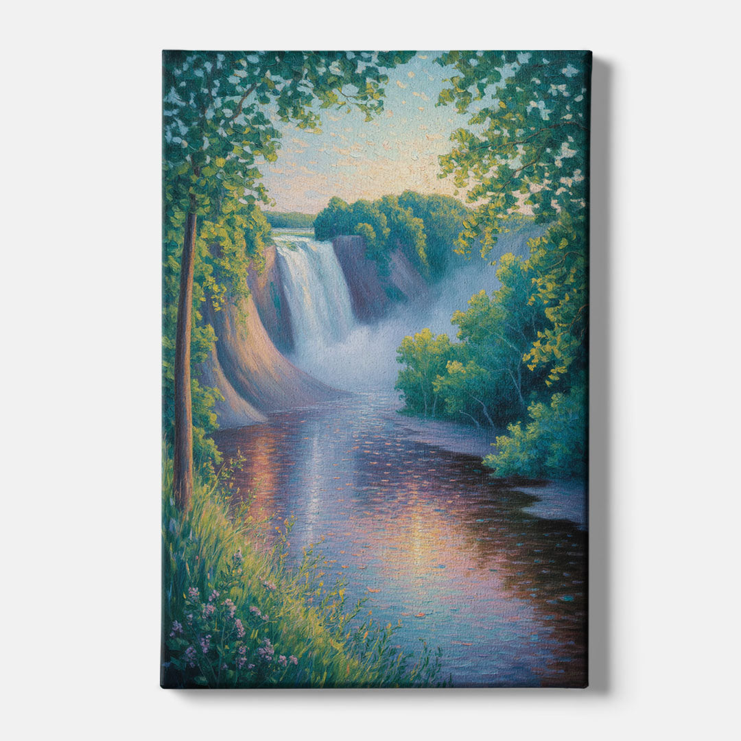 Montmorency Falls Panorama - Canvas Wall Art