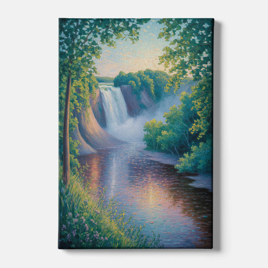 Montmorency Falls Panorama - Canvas Wall Art