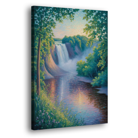 Montmorency Falls Panorama - Canvas Wall Art