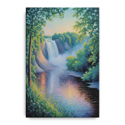 Montmorency Falls Panorama Front - Canvas Wall Art