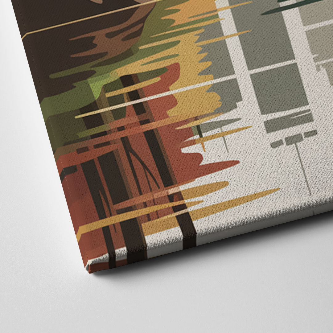 Montreal Autumn Foliage Canvas Close Up