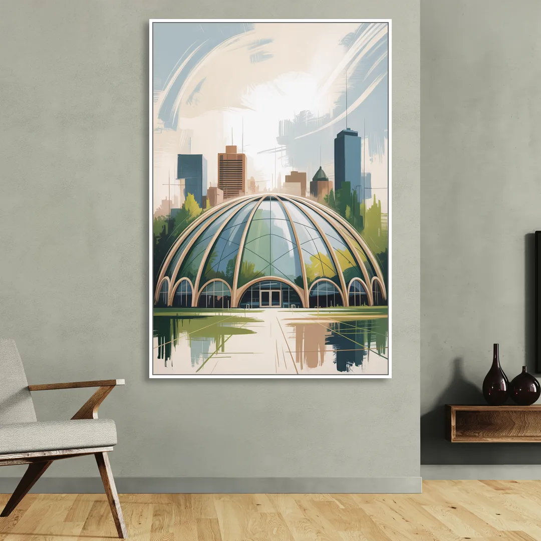 Montreal Biodome Wonder Sitting Room - White Canvas Wall Art