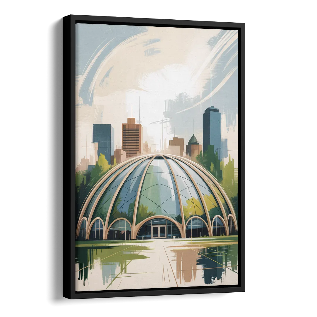 Montreal Biodome Wonder Side - Black Canvas Wall Art