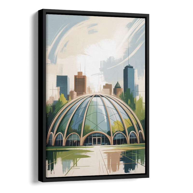 Montreal Biodome Wonder Side - Black Canvas Wall Art