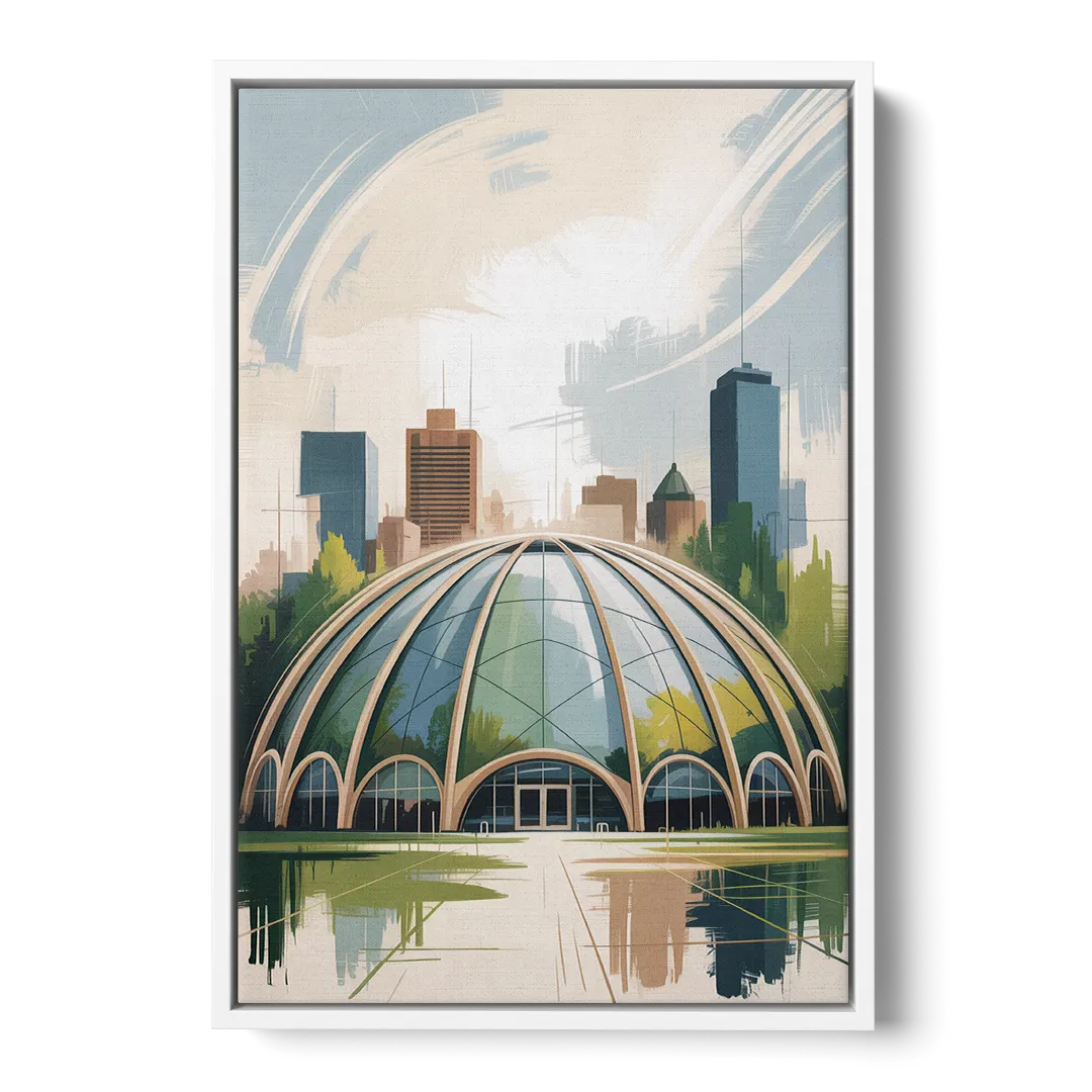 Montreal Biodome Wonder Front - White Canvas Wall Art