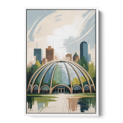 Montreal Biodome Wonder Front - White Canvas Wall Art