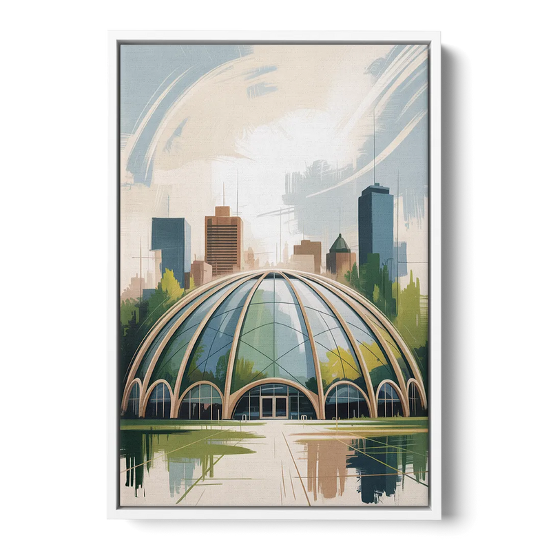 Montreal Biodome Wonder Front - White Canvas Wall Art