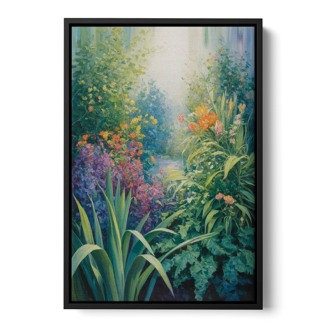 Montreal Botanical Garden Front - Black Canvas Wall Art