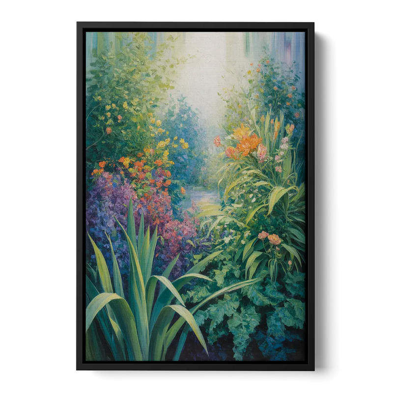 Montreal Botanical Garden Front - Black Canvas Wall Art