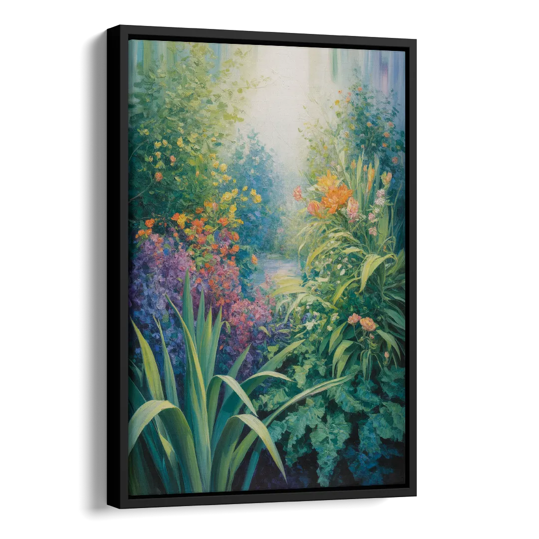Montreal Botanical Garden Side - Black Canvas Wall Art