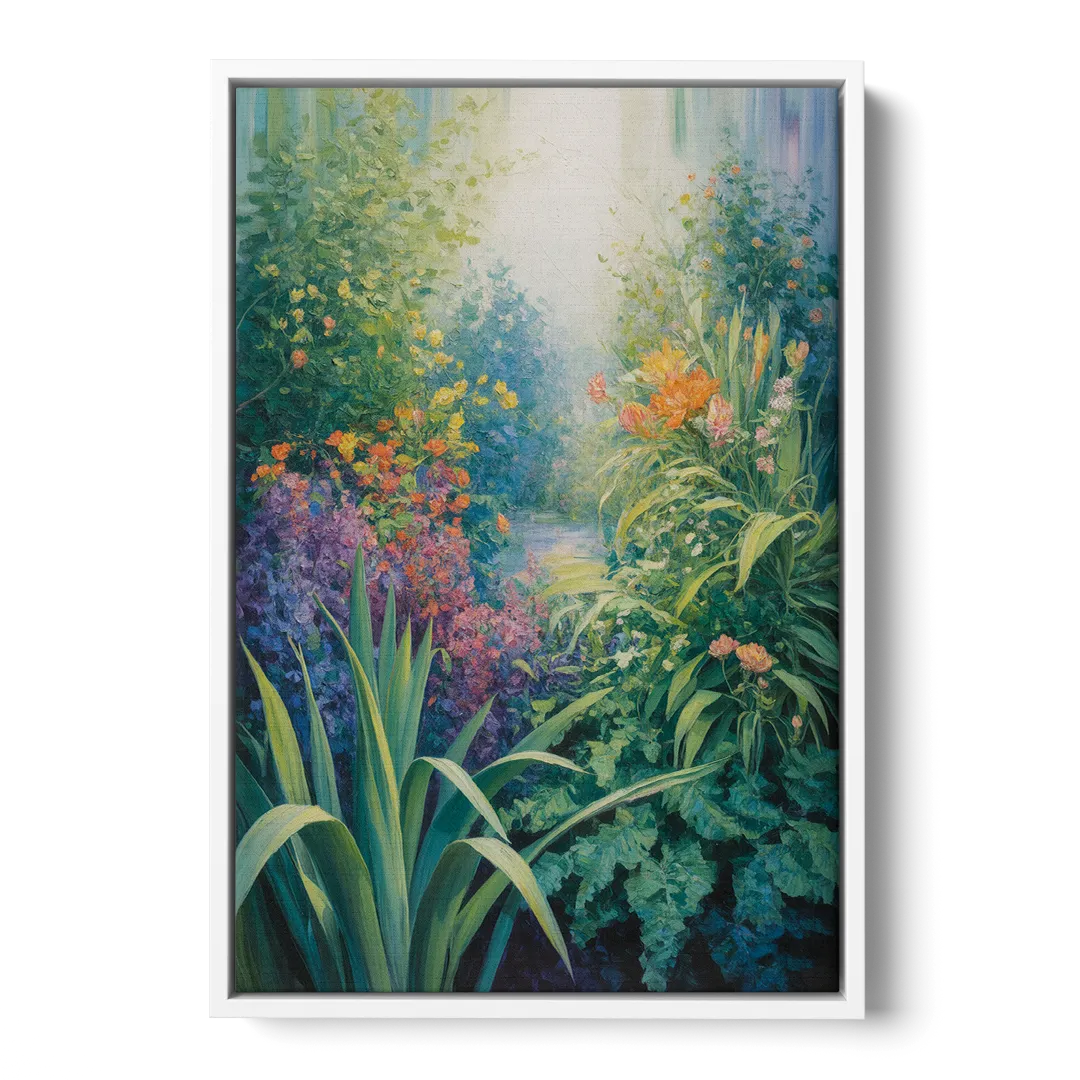 Montreal Botanical Garden Front - White Canvas Wall Art