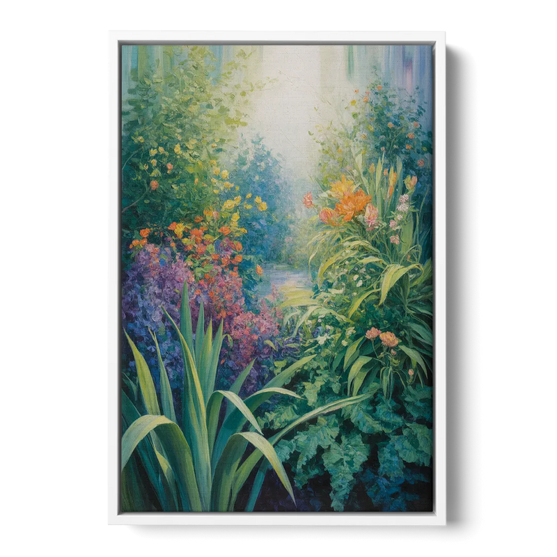 Montreal Botanical Garden Front - White Canvas Wall Art