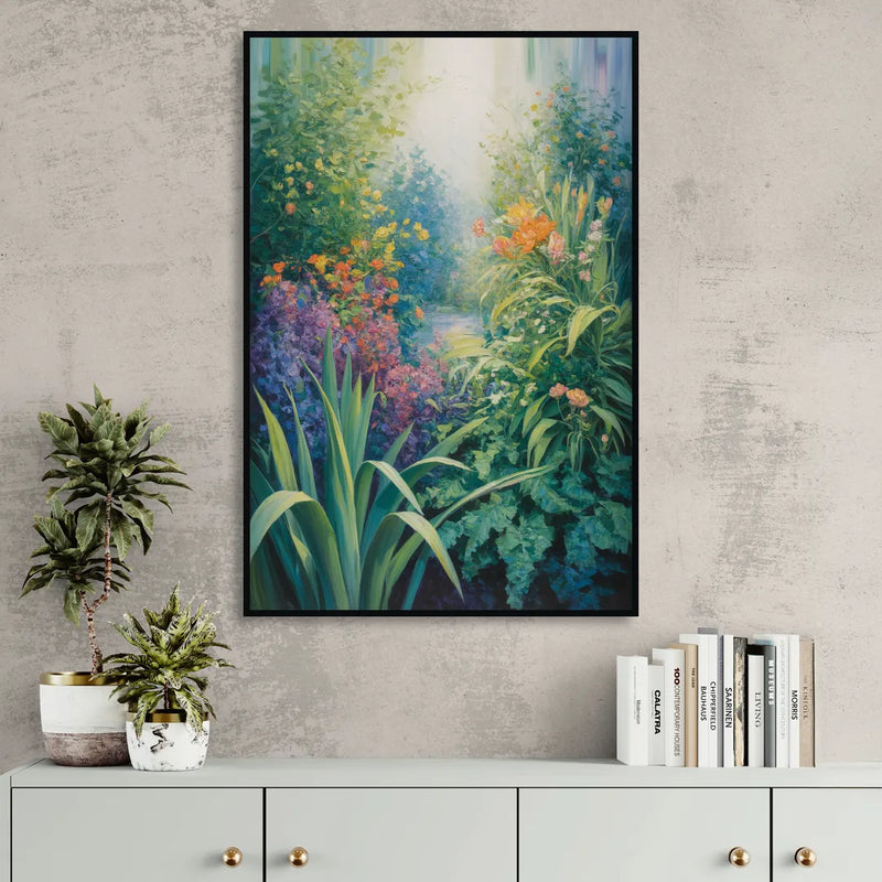 Montreal Botanical Garden Sitting Room - Black Canvas Wall Art