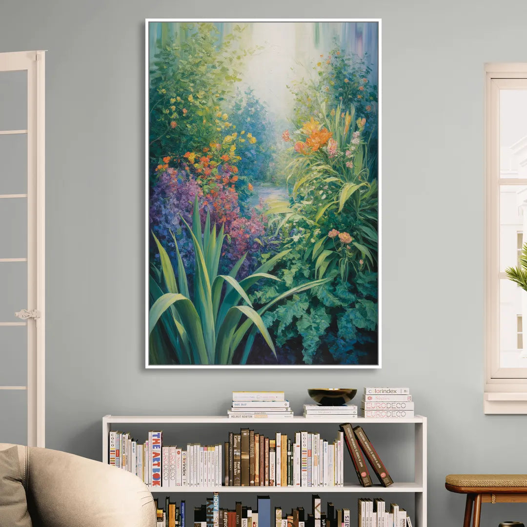 Montreal Botanical Garden Sitting Room - White Canvas Wall Art