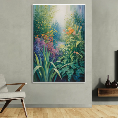 Montreal Botanical Garden Living Room - White Canvas Wall Art
