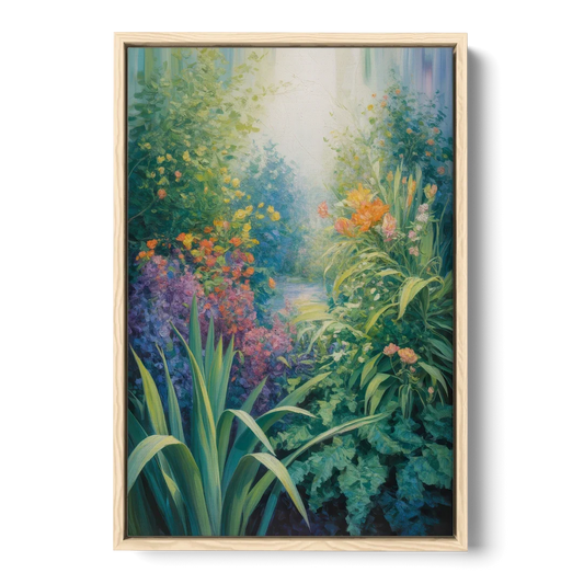 Montreal Botanical Garden - Oak Framed Canvas Wall Art - Front