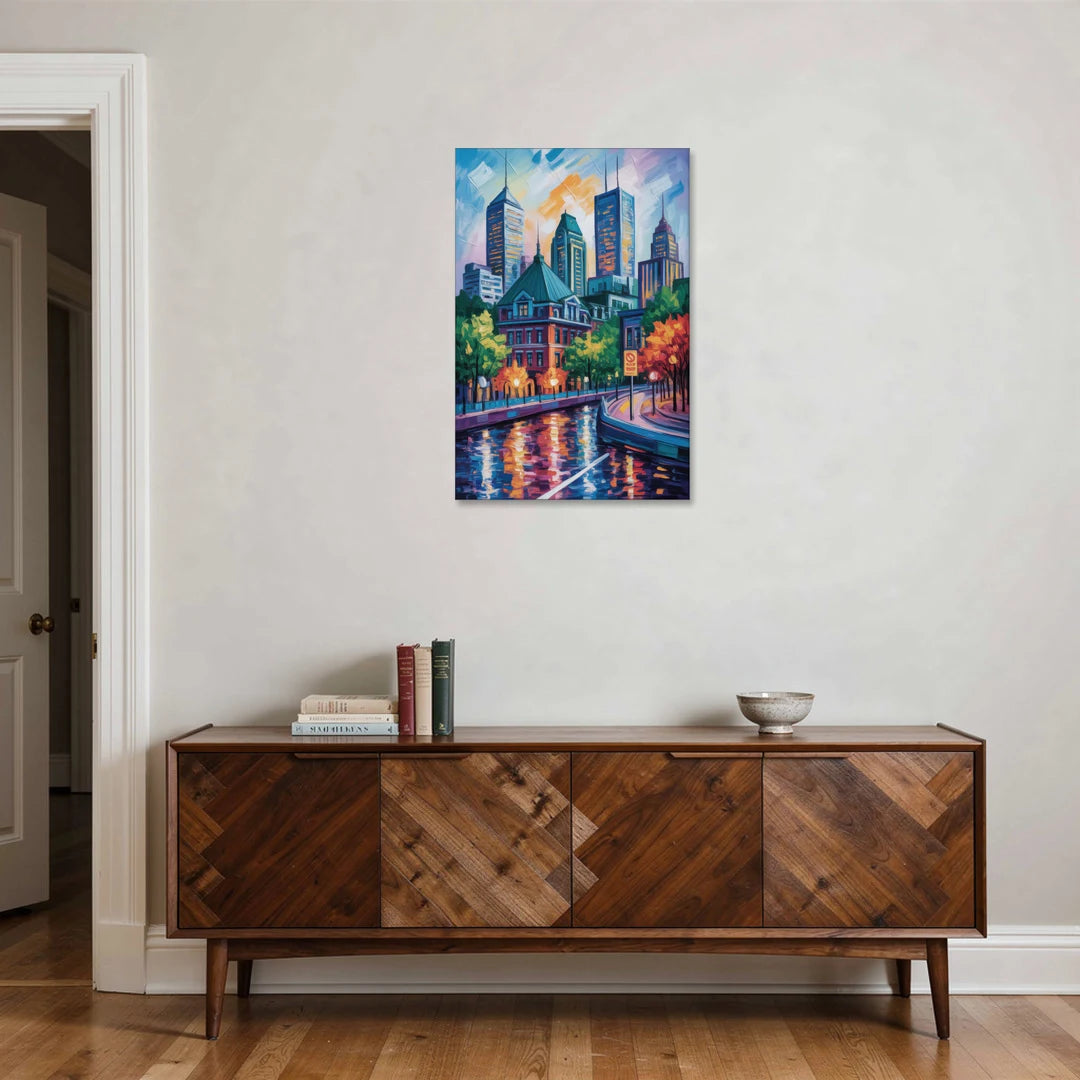 Montreal Cityscape - Canvas Wall Art - Coffee Table - 24x36