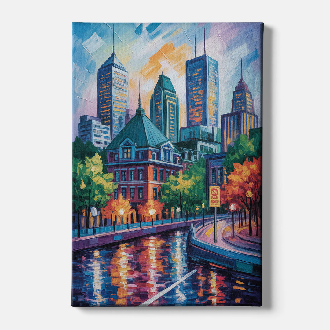 Montreal Cityscape - Canvas Wall Art