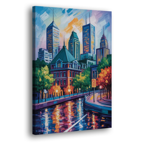 Montreal Cityscape - Canvas Wall Art