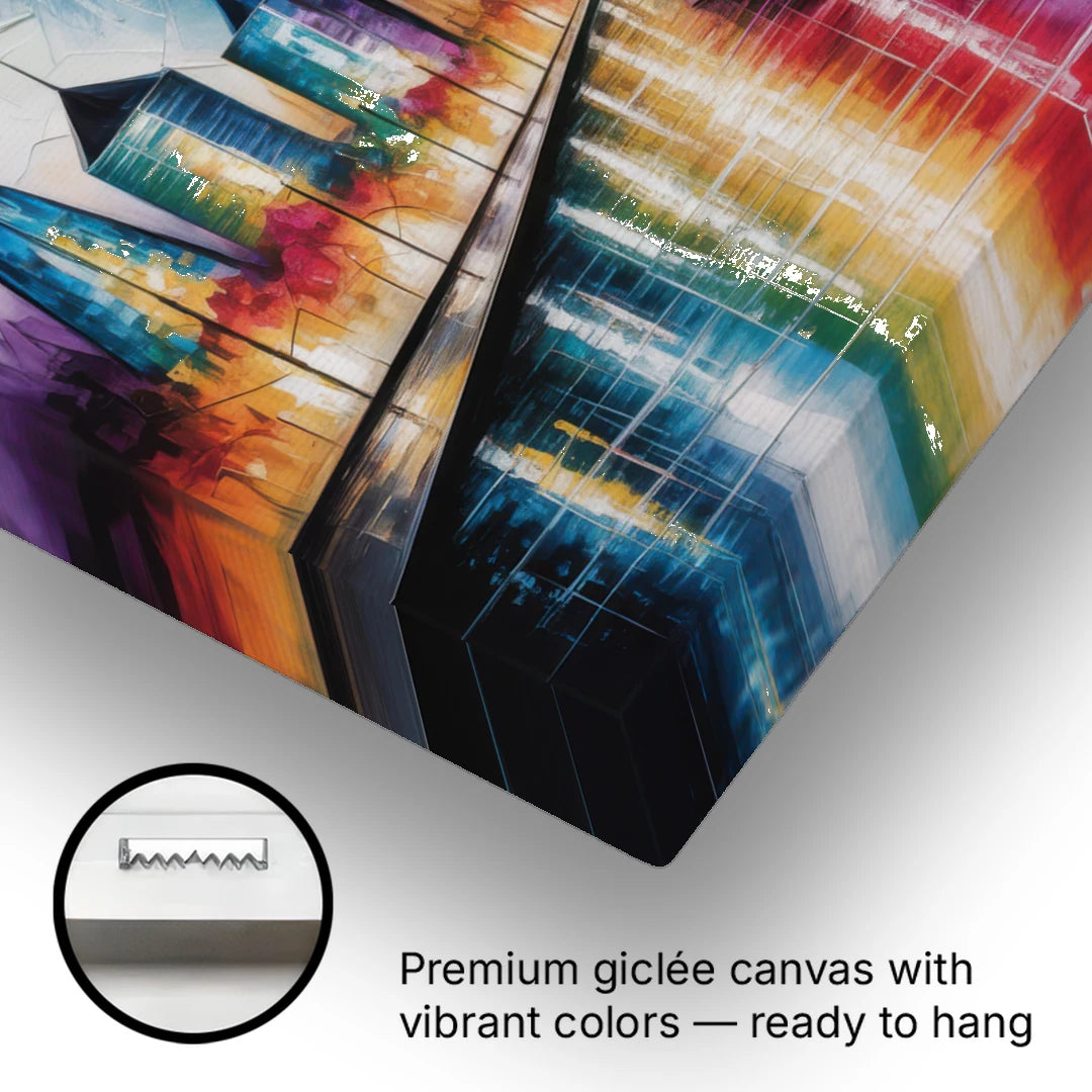 Montreal Fireworks Festival - Canvas Wall Art - Gallery Wrap Corner