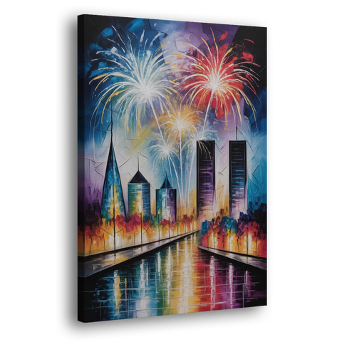 Montreal Fireworks Festival - Canvas Wall Art