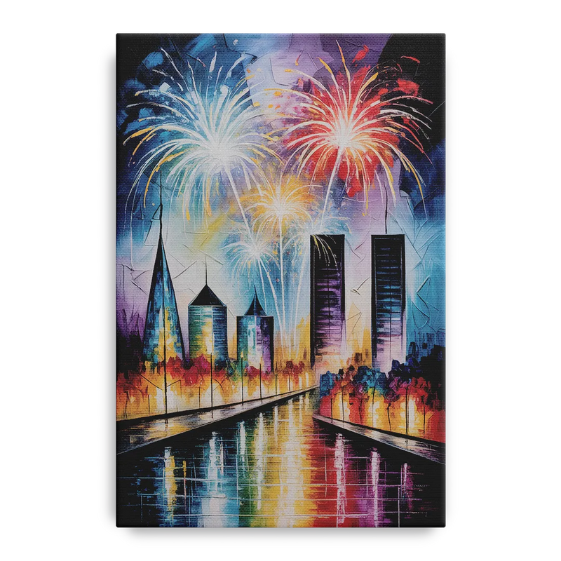 Montreal Fireworks Festival Front - Canvas Wall Art