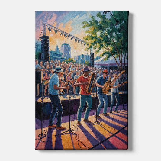 Montreal Jazz Festival Scene - Canvas Wall Art