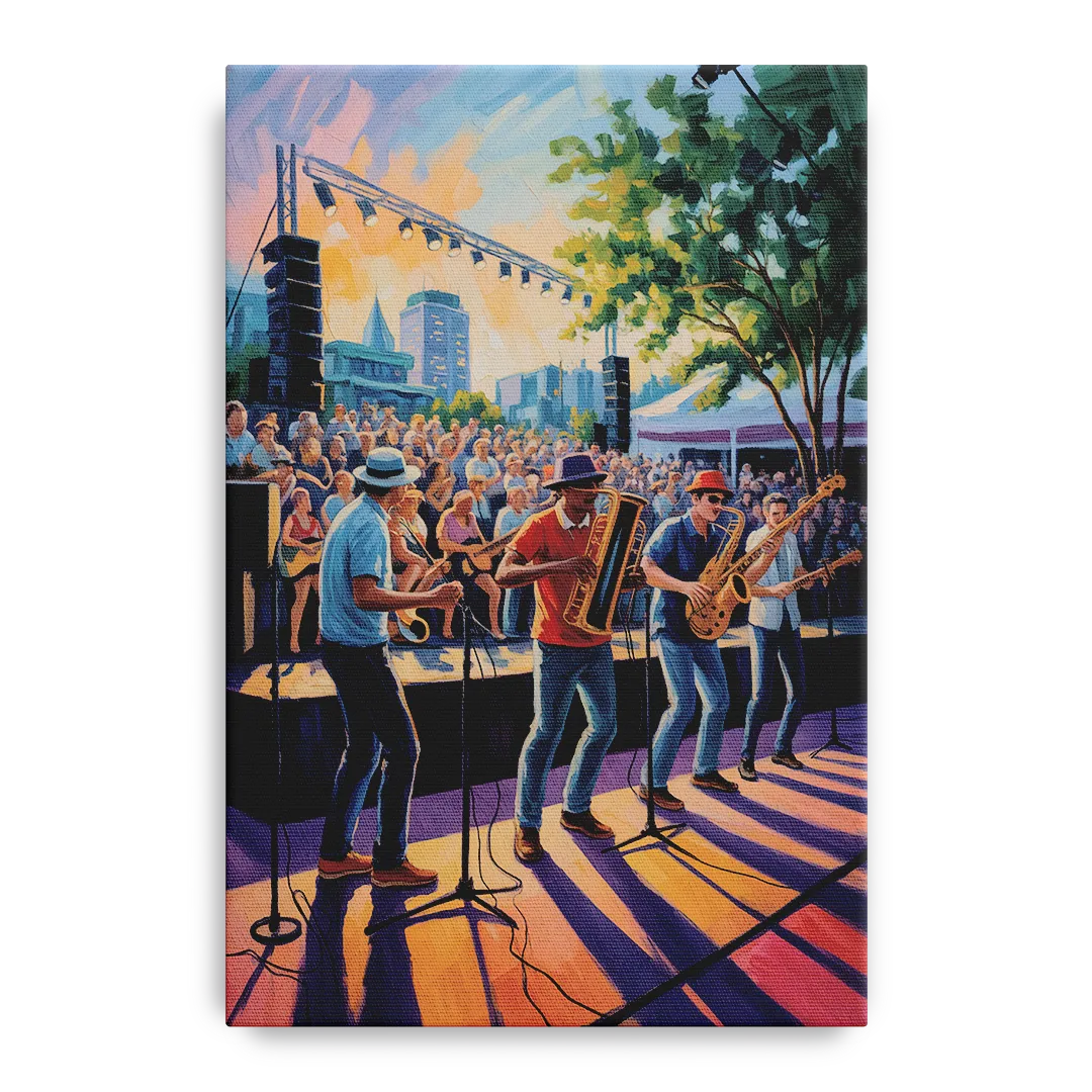 Montreal Jazz Festival Scene Front - Canvas Wall Art