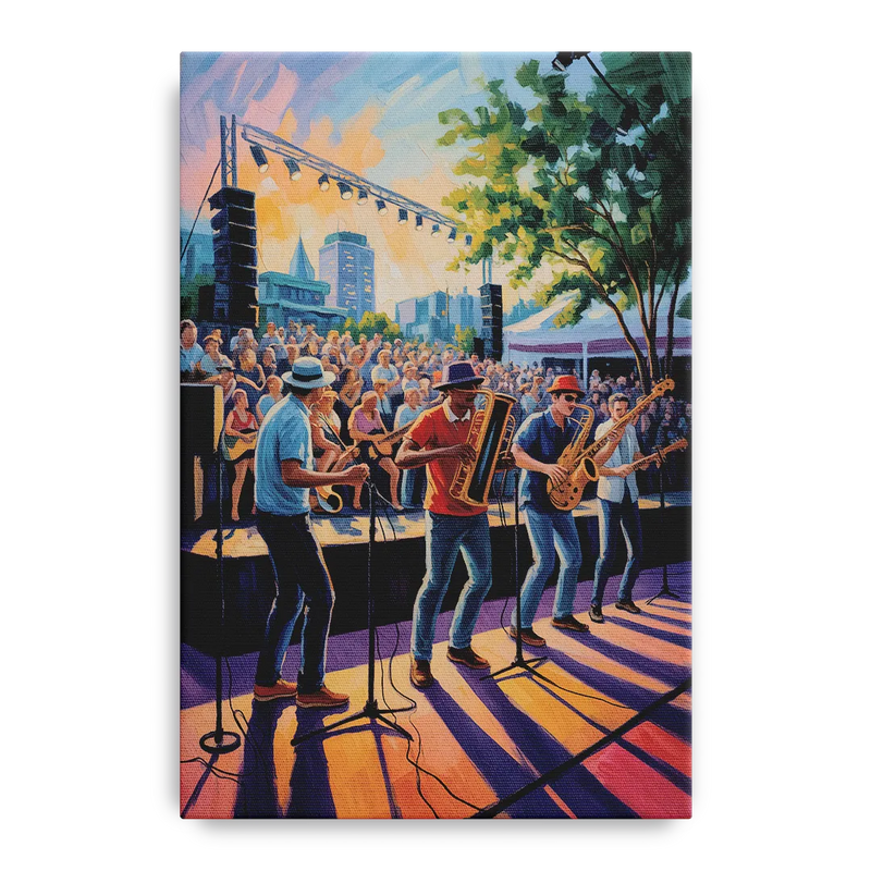 Montreal Jazz Festival Scene Front - Canvas Wall Art