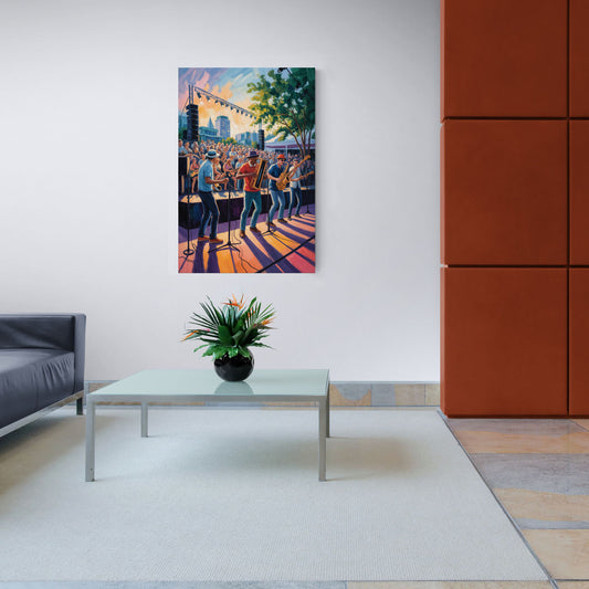 Montreal Jazz Festival Scene - Canvas Wall Art Living Room