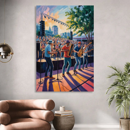 Montreal Jazz Festival Scene Living Room - Canvas Wall Art